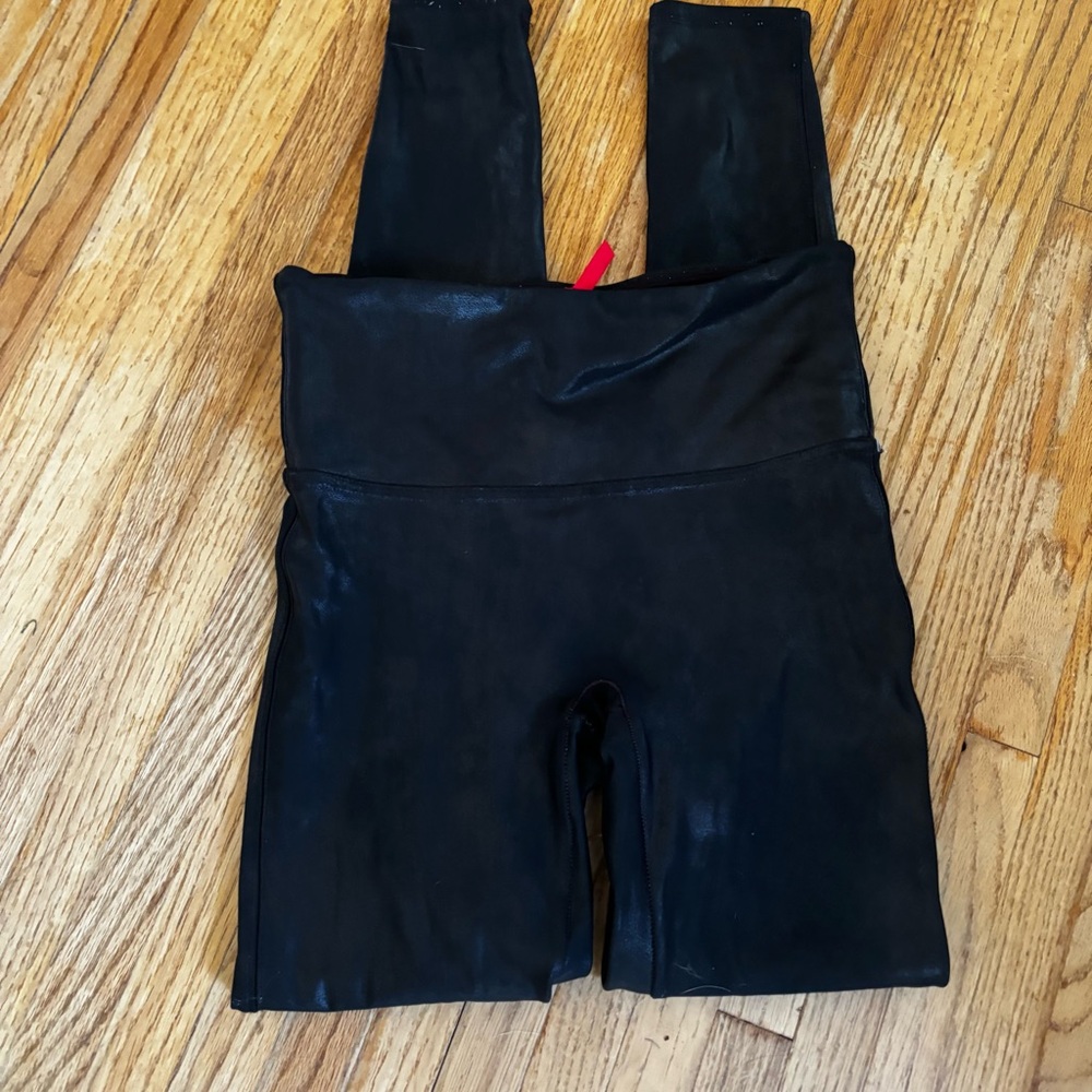 SPANX Black Shiny Leggings